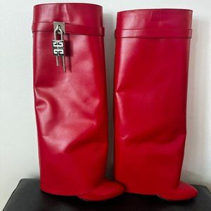 Red Givenchy high boots size 9